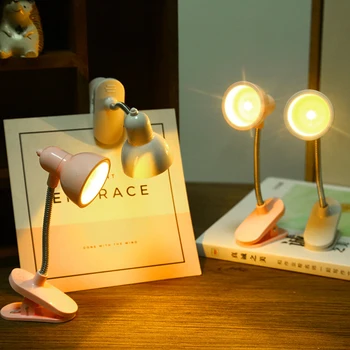 1 бр. мини led лампа за четене със скоба, нощни осветителни тела, нощни шкафчета за четене дизайн на клипове за спалня, дизайн на домашен преносимо осветително тяло за книги