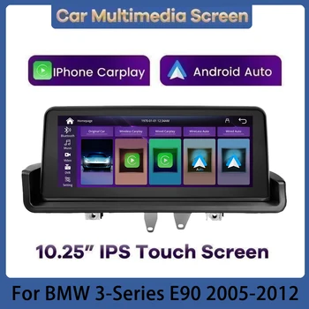 10,25 2Din автомобилен радиоприемник за BMW серия 3 E90 безжичен Carplay Android Авто авто мултимедиен екран, GPS Навигация стерео екран