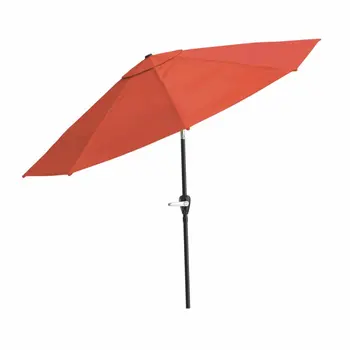 10 ' Лесно се завърта и автоматично се навежда, чадър за двор, слънцезащитен чадър, поддръжка и задържане, дъждобран, градина