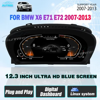 12,3-инчов LCD цифров измервателен уред клъстер за BMW X6 E71 E72 2007-2013 панел за измерване на скоростта на арматурното табло на автомобила система Linux