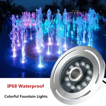 12 W RGB Led Лампа за Басейна IP68 Водоустойчив Вградена Чешма Светлини 6 W 9 W Подводна Лампа Езерото Led Прожектор Piscina Luz