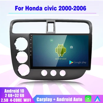 2 din 2 + 32G авто радио мултимедиен Android плейър carplay Авто GPS bluetooth радио за Honda CIVIC 2000 2001-2006