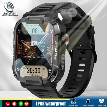 2023 Нови спортни смарт часовници за мъже, Bluetooth-асистент по език повикване, 1,85-инчов сензорен екран, IP68, водоустойчиви мъжки умен часовник