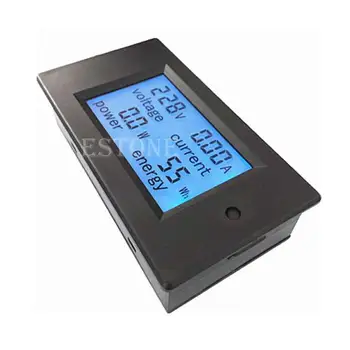 20A AC 100V LCD цифров Волта напрежение, Вата, електромера, Амперметър, Волтметър