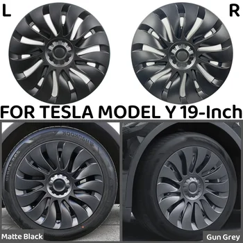 4 Бр. капачки за джанти Tesla модел Y 2023 19-инчов капачката на главината, за смяна на автомобилни гуми, капачка за пълно покритие на джантата, аксесоари