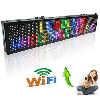 40-инчов WiFi 7-цвета RGB SMD led дисплей за помещения, обяви на една витрина, отворен знак, програмируем екран с превъртане
