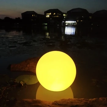 40 см led слънчев топка външни водни плаващи светлини Градинска лампа за украса на тревата Басейн Цветен снежна топка