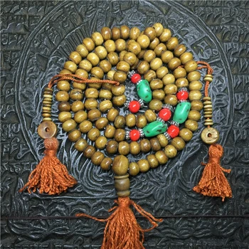 8 мм Тибетски Стил на Старата Кост е Як Ръчно изработени 108 Молитва Мъниста Етническа Мода Стари и Гладка Повърхност Будистки Мъниста Безплатна Доставка