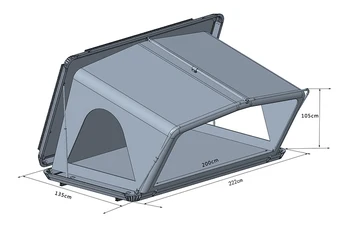 APZC004 Изработени по поръчка на мека обвивка Отворен Dachzelt Къмпинг suv автомобил Алуминиев покрив на палатката Мека покриване на палатката на покрива
