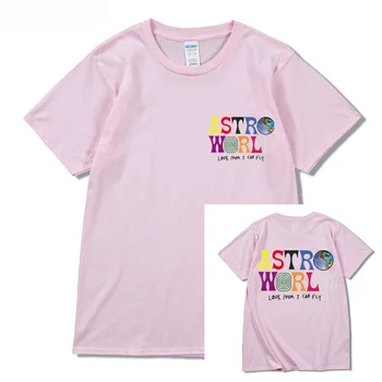 Camisetas против estampado de letras ал hombre y mujer, ropa Harajuku против estampado de cactus Jack, ASTROWORLD, Hip Hop, thrts, H