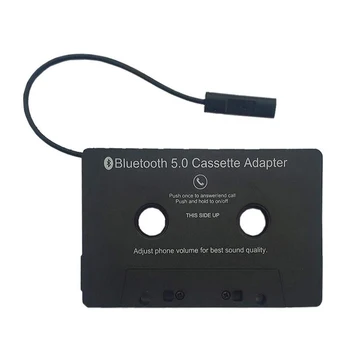 Car Audio Bluetooth 5.0 Car Cassette Adapter авто радио мп3 плейър fm модулатор with Microphone 6H Music Time 168H Standby