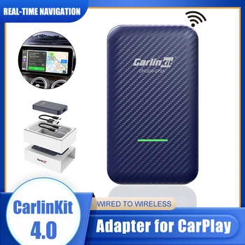 CarlinKit 4.0 Car Play Безжичен Адаптер CarPlay Mini Box Dongle automático do Android за кола Benz, Audi, Mazda, Kia, Toyota, VW OEM