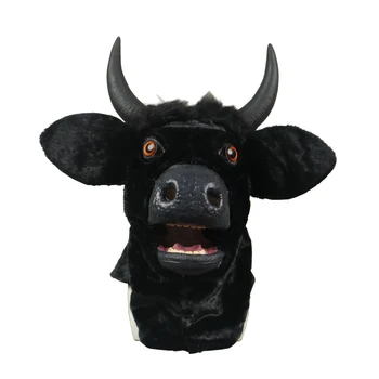 Cosplay Маска на животното Крава с отворена уста Движещ лицето Латексова маска на Бик за Хелоуин, маскарад, парти за възрастни, подпори