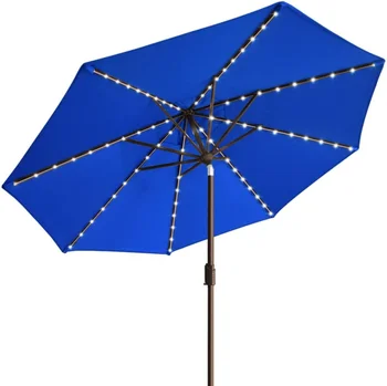 EliteShade САЩ от 10 години не выцветающий чадър Sunumbrella Solar 9ft Market с 80 светодиодни крушки, чадъри за двор