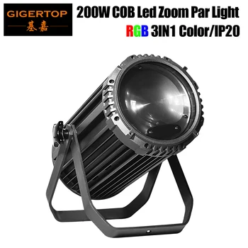 Gigertop Нов TP-CPAR200Z 200 W COB RGB Цветен 3В1 Led Увеличение Par Light DMX Управление Не е Водоустойчив IP20 5/6/7/12CH канал