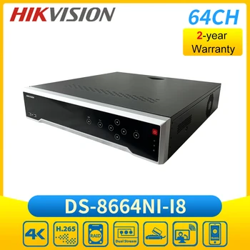 Hik DS-8664NI-I8 4K 64ch NVR POS Raid с 8 интерфейс на Sata H. 265 + Мрежов Видеорекордер с криптирана TLS H. 265+