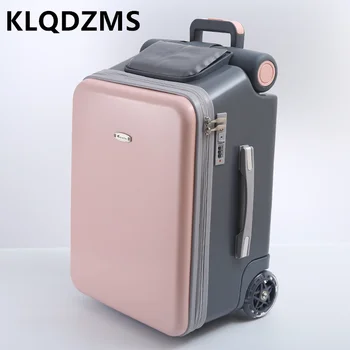 KLQDZMS 20 инча, нов куфар, детски подаръци, универсална количка на колела, малка кацане кутия, ръчния багаж на колела за студенти