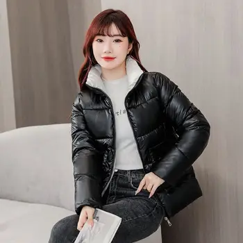 Naka памучен яке 2023, новост зимата, елегантен модерен ежедневното дамско палто, универсален голям размер, удобен дамски връхни дрехи 3XL