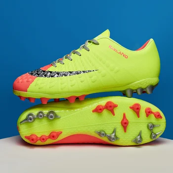 QNX-7169 Свръхлеки Мъжки футболни Обувки с Нескользящим покритие Футболни Обувки за деца TF/FG Спортни Футболни Маратонки Chuteira Campo