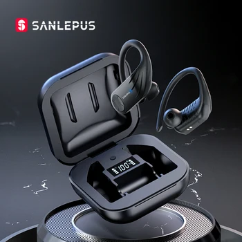SANLEPUS B1 Bluetooth слушалки Спортни слушалки безжични слушалки Стерео основната част слушалки с микрофон за спринт тренировка с фитнес зала