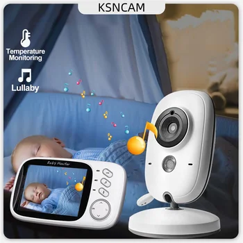 VB603 следи бебето С Камера 3,2-инчов LCD дисплей Електронна Бавачка 2 Начина на Аудио Разговор Нощно Виждане Видеоклипове гледане на деца Радио Детски Фотоапарат