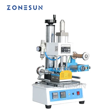 ZONESUN ZY-819H, автоматична индустриална машина за топъл печат фолио, кожа лого, дървени и етикета, поименна карта, брендировочная машина, кожен релеф