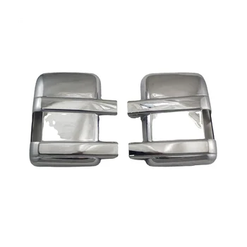 Автомобилна хромирани сребриста подплата на странично огледало за обратно виждане, капаци за огледала за обратно виждане, калъф за Ford F250 F350 F450 Super Duty 08-16