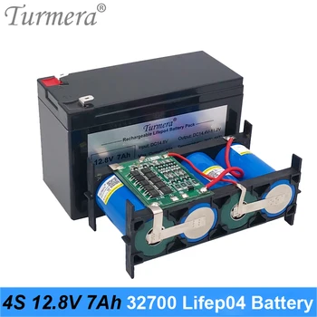 Акумулаторна батерия Turmera 32700 Lifepo4 4S1P 12,8 V 7Ah с балансной система BMS 4S 40A за Електрически лодки и източник на непрекъсваемо захранване 12V