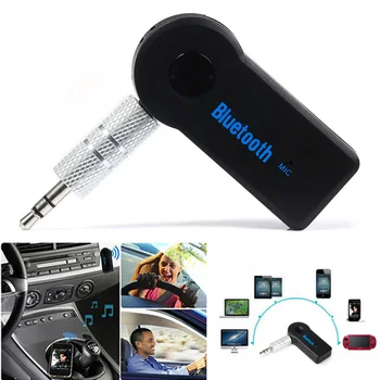 Безжична Bluetooth музикален приемник, аудио Адаптер 3.5 mm стерео A2DP гледане на музика автомобилен комплект за кола AUX IN домашен високоговорител MP3