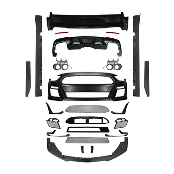 Бодикит за Ford Mustang 2018-2020 Ъпгрейд до Shelby GT500 включва страничната пола предна и задна броня, заден устна, заден дифузьор