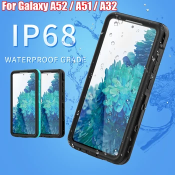 Водоустойчив калъф IP68 за Samsung Galaxy A12, A52, A32, A51, за гмуркане, спортове на открито, Калъф от падане за A54, а a53, A34, A33