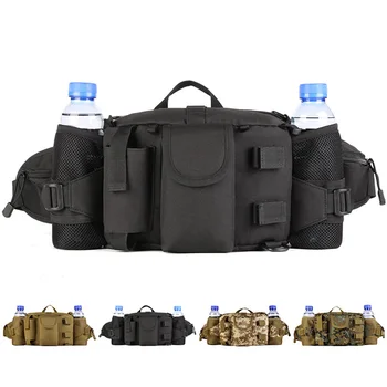 Военна найлон мъжки поясная чанта, чанта през рамо, водоустойчив мъжки пътни чанти за езда, бутилка за вода, чанта през рамо, нагрудная чанта