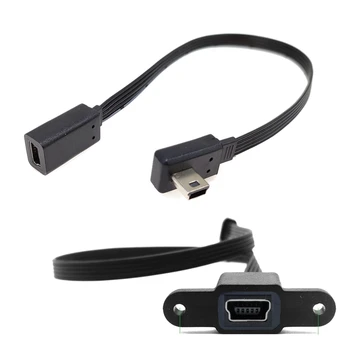 Гореща разпродажба, 1 бр., черен кабел-адаптер за осветление, 5 см-50 см, Mini USB B, 5pin, кабел-удължител за мъже и жени, адаптер