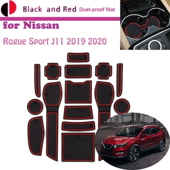 Гума Врата Бразда Подложка за Nissan Rogue Sport Qashqai Tekna J11 2019 2020 Възглавница Врата Слот За Съхранение поставка за Чаши Прахоустойчив Sticke
