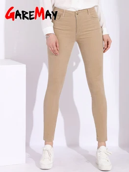 Дамски вельветовые панталони с висока талия 6xl, стрейчевые дамски панталони, памучни дамски панталони, дамски вельветовые панталони, женски