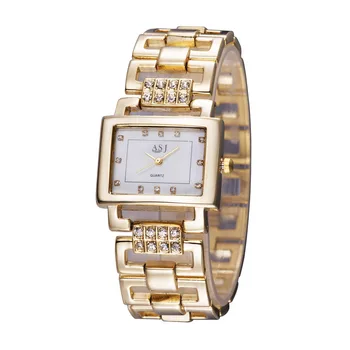 Дамски елегантен часовник-гривна с бриллиантовым циферблат, с високо качество дамски часовници за обличане