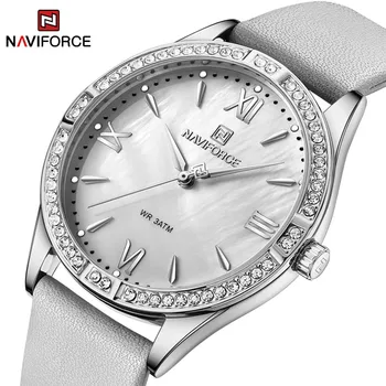Дамски часовници NAVIFORCE, луксозни и висококачествени кварцови часовници, дамски творчески часовници, водоустойчиви дамски ръчни часовници Relogio Feminino
