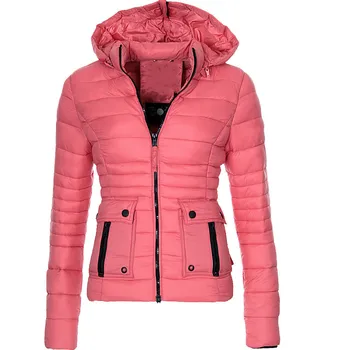 Дамски якета, паркове, връхни дрехи с дълъг ръкав, къс облегающая лека тънка есенна яке, зимно топло яке с качулка, палто