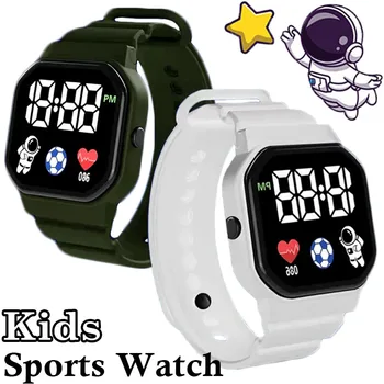 Детски умен часовник с led силиконов гривната, цифрови часовници за момчета и момичета, астронавт, сърдечната честота, прости спортни електронни часовници