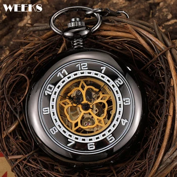 Джобен механичен часовник с римски цифри, класически антични часовници с надпис в стил steampunk, часовници-ключодържател с виртуален скелет, верига за мъже и жени, колекция