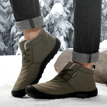 Добра зимни мъжки обувки улични обувки топли обувки непромокаеми зимни обувки нескользящие ботильоны Botas Zapatos De Hombre