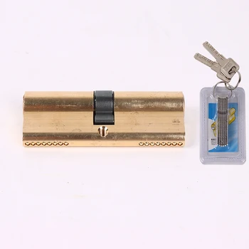 Домакински цилиндър с фитил от чиста мед AB, 70 мм, ключ AB, противоугонный на входа на месинг врата заключване, заключване за вътрешна сигурност спални