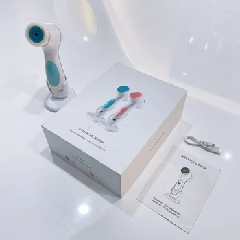 Електрическа четка-масажор за лице M2EE USB, четка за почистване на лицето, водоустойчив скрубер за дълбоко почистване на лицето, за пречистване на порите на кожата