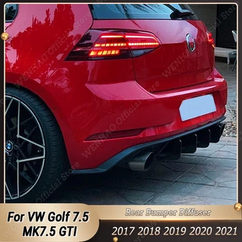 За VW Golf 7.5 GTI MK7.5 GTI Лифтинг Дифузер на Задната Броня Maxton Стил Флаг Спойлер Сплитер Аксесоари Бодикит 2017-2021