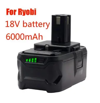 Замяна на литиево-йонна батерия Ryobi 18V 6000mAh безжични електрически инструменти Замени с електроинструмента BPL1820 P108 P109 P106 RB18L50 RB18L4