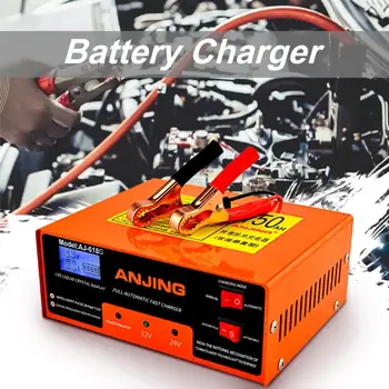 Зарядно устройство за акумулаторни батерии, Лесен за използване многофункционален аксесоар 130 W 12v 10A LCD дисплей Автоматично зарядно устройство за автомобилни аксесоари