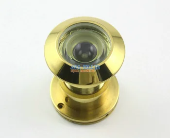 Златист металик, око за преглед на врати с ъгъл на 220 градуса с капак 42-55 mm