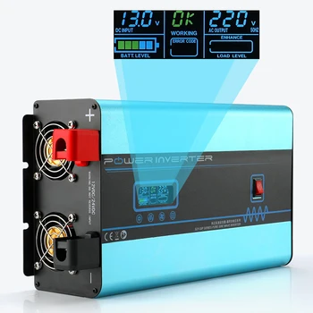 Инвертор мощност с чиста синусна вълна 1000 W, автономен режим dual voltage, инвертор с чиста синусна вълна от 12 В 24 В