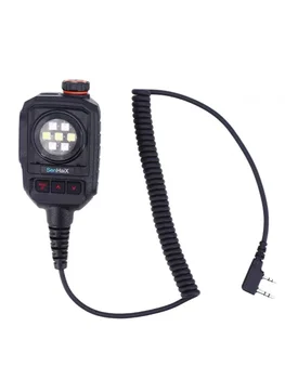 Интерфейс SenHaiX Microphone k е подходящ за преносими радиостанции Baofeng RETEVIS с функция осветление и светкавица Корекция на силата на звука