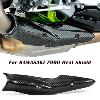 Капак на ауспуха на мотоциклета от въглеродни влакна, защита от изгаряния, топлинен щит, защита от корозия, корпус за Kawasaki Z900 Z 900 2017-2021